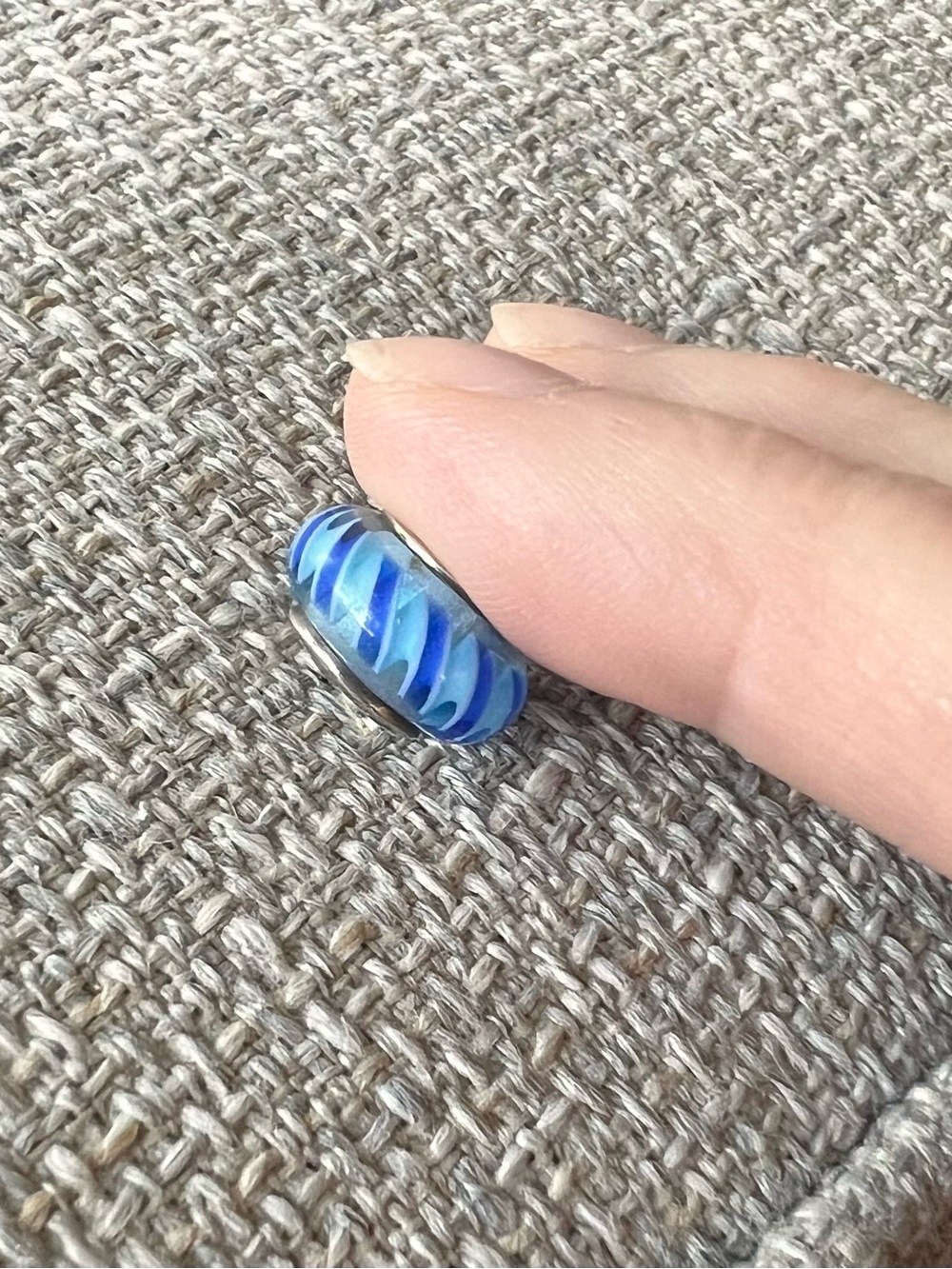 Pandora Blue Glass Swirl Bead Charm